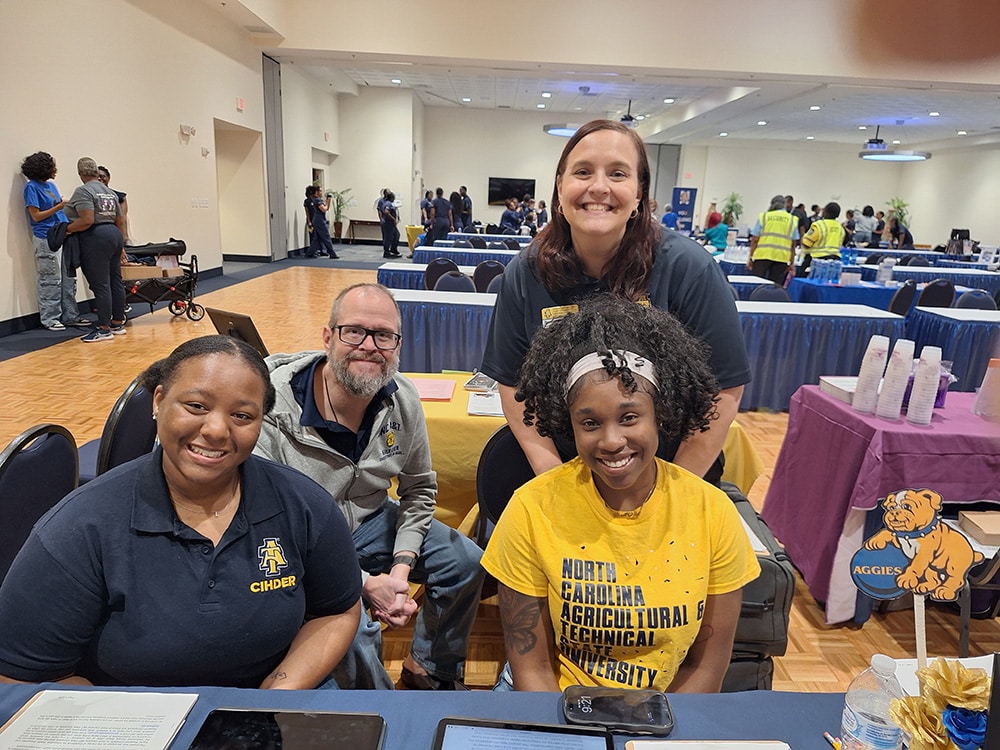 Photo of members of the AKD Zeta Chapter at the community health fair.