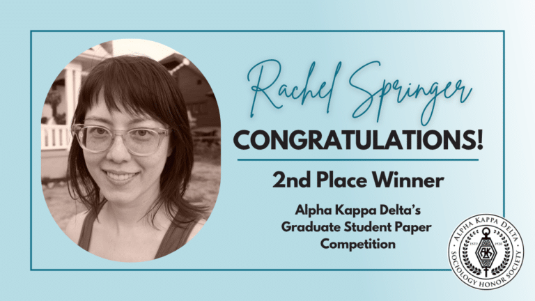 Featured Blog Image for AKD Graduate Student Paper Winner Interview with Rachel Springer.